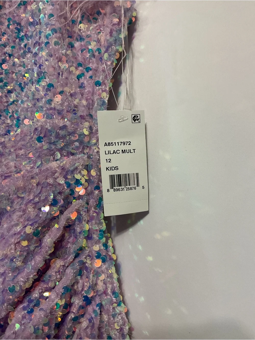 Poppies and Roses girls size 12 light purple sequin dress NWT
